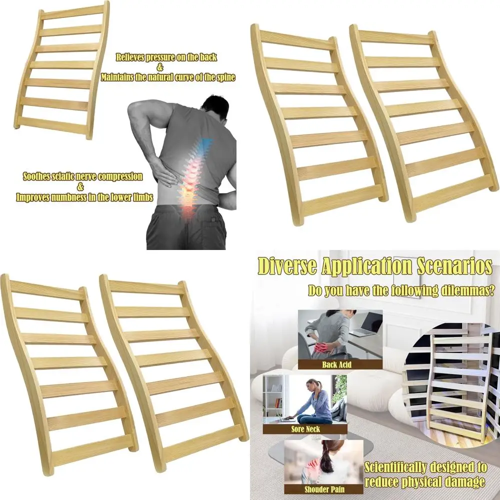 

Сиденье-спинка для сауны S-образной формы - деревянное, нескользящее, нетоксичное, удобное, комплект из 2 штук для бочковых или инфракрасных саун (25.98)