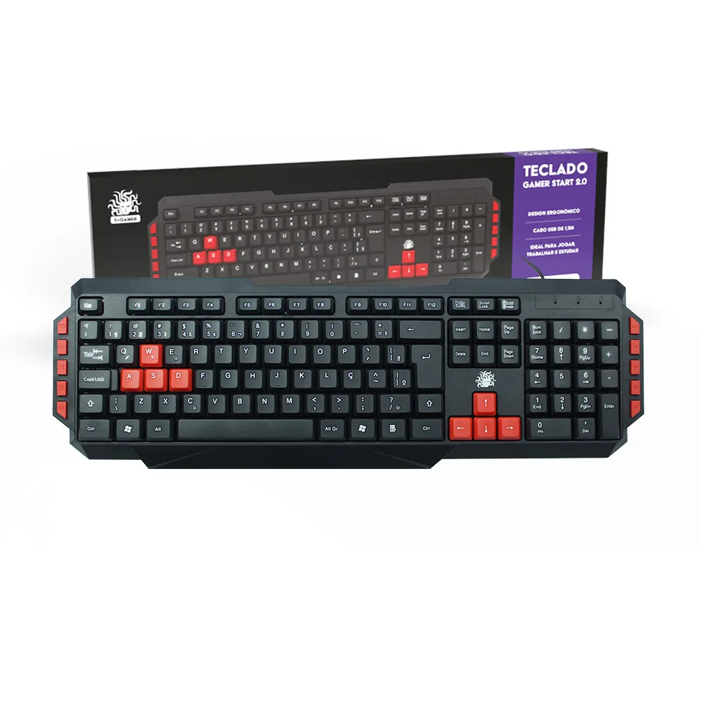 Gamer Start Keyboard 2.0 Qwerty Portuguese Cable 1,5m 5 + Gamer