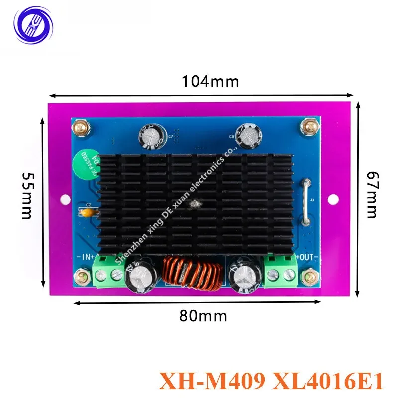 XH-M409 DC Step Down Buck Module XL4016E1 DC Digital Voltage Regulator Module High Power 200W Voltage Regulator Board