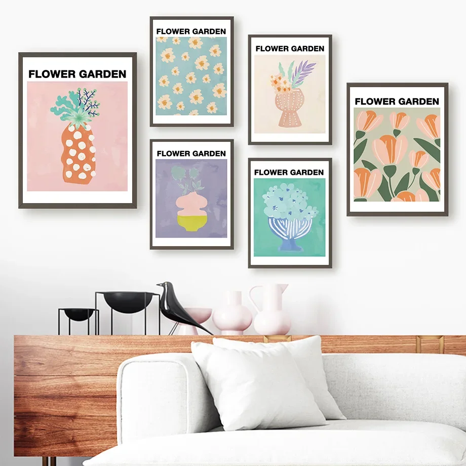 

Fruit Market Flower Garden Daisy Tulip Wall Art Canvas Painting Nordic Posters And Prints Wall Pictures For Living Room Decor