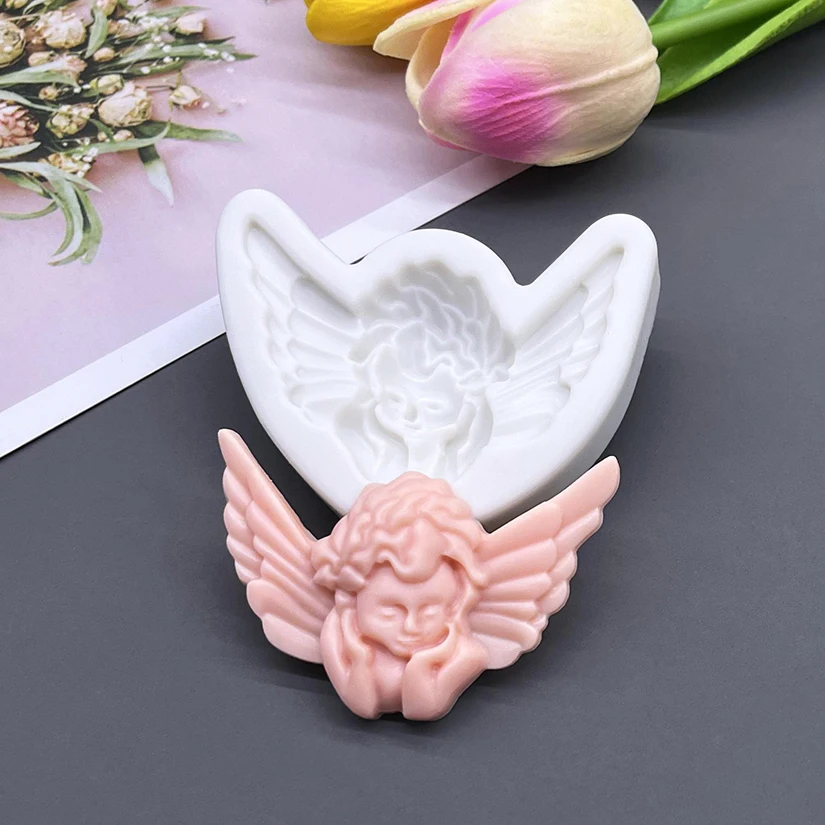 Angel Shape Silicone Sugarcraft Mold Fondant Cake Decorating Tools Baking Mold