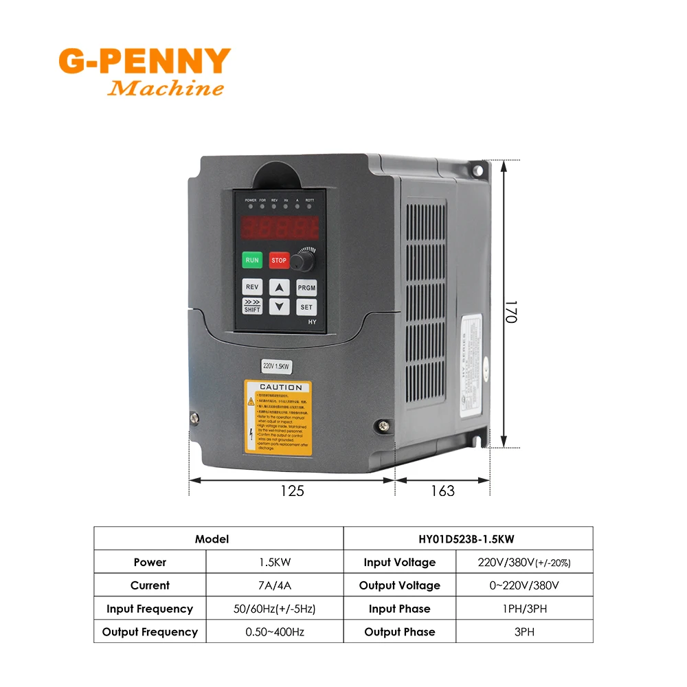 G-Penny 0,8KW ER11 Kit de eixo refrigerado a água 800W Eixo refrigerado a água e inversor de 1,5KW e bomba de água de 75W e suporte de 65mm