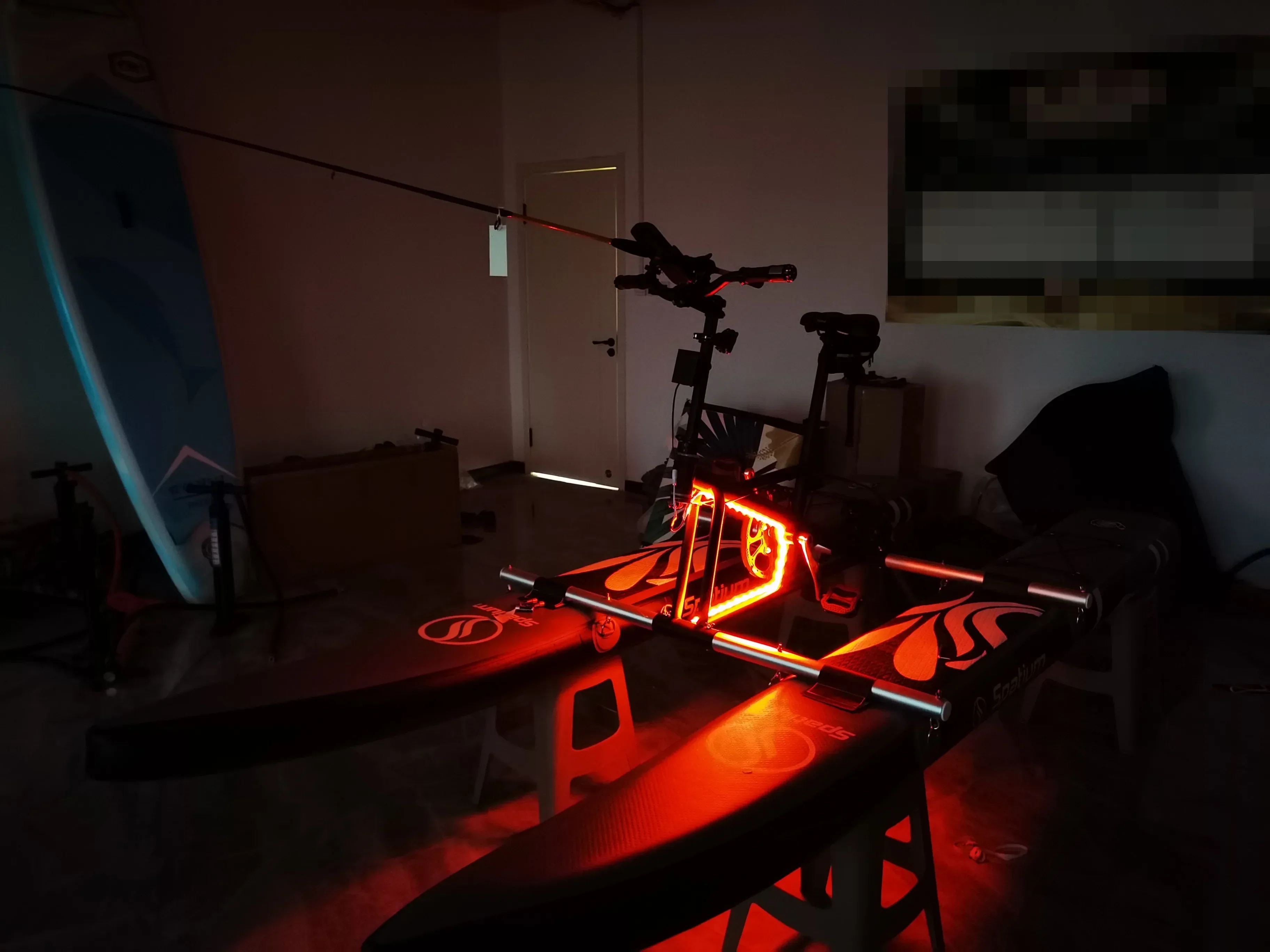 المكانية أكوا الدراجات جديد وصول المروحة دواسة قارب Salewater نفخ العائمة دراجة المياه دواسة قوارب دراجة مائية