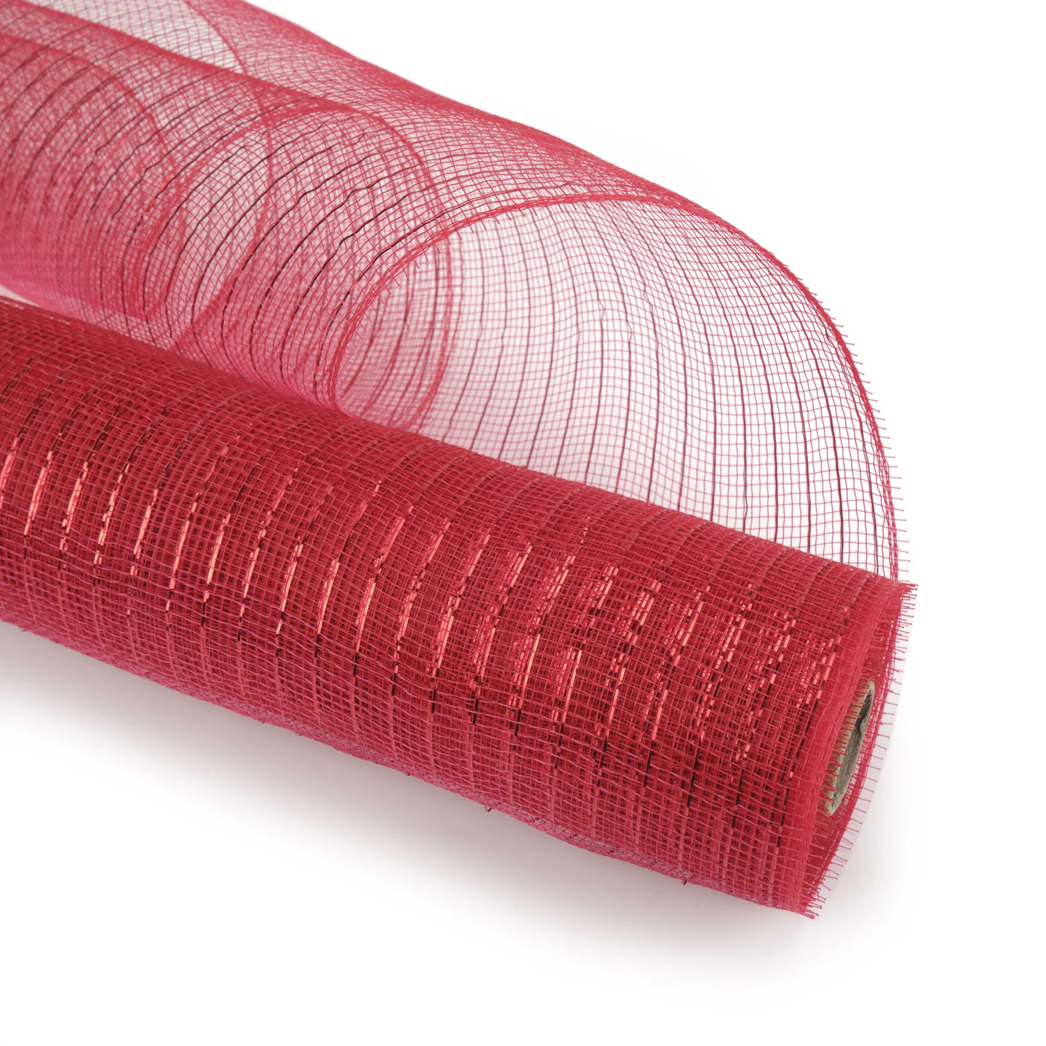 Red Decorative Mesh ribbon 10 Inch x 30 Feet(10Yard) Poly Mesh Ribbon for Wreath Craft Christmas New Years Halloween Decoration