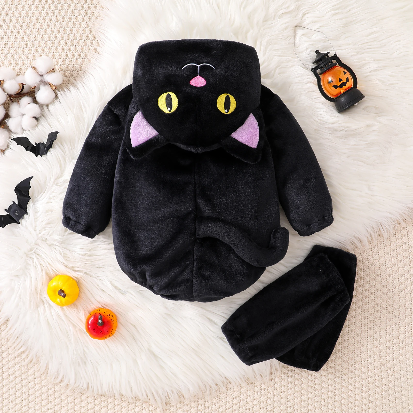 

Новинка 2026 года, костюм животного для малышей, флисовый комбинезон с длинными рукавами и капюшоном, гетры, наряд для косплея на Хэллоуин