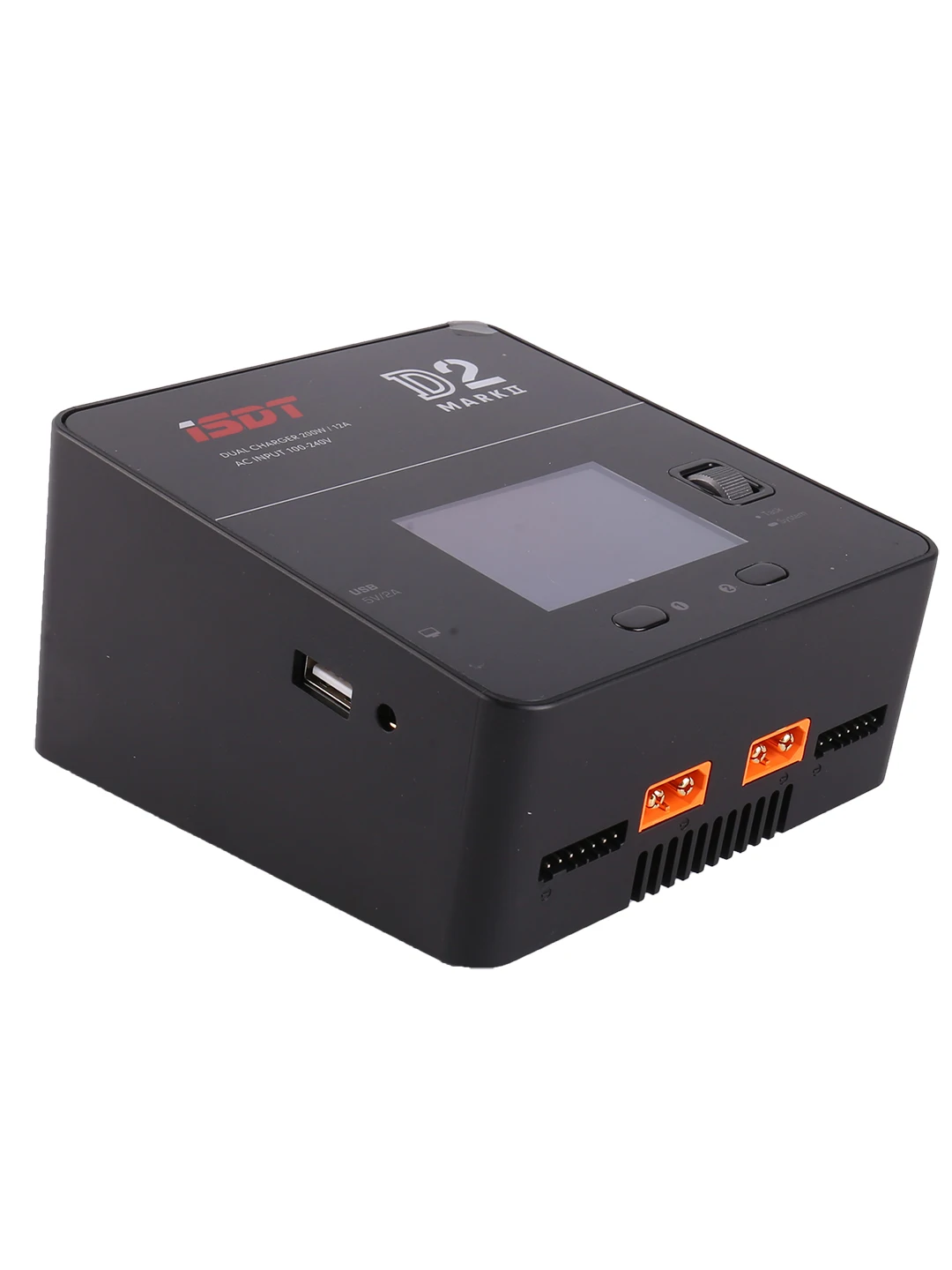 ISDT D2 MarkⅡ AC 200W 12A 2-6S Dual Channel Battery Balance Charger For Lilon LiPo LiHV NiMH Pb Gaoneng Tattu Battery RC Models