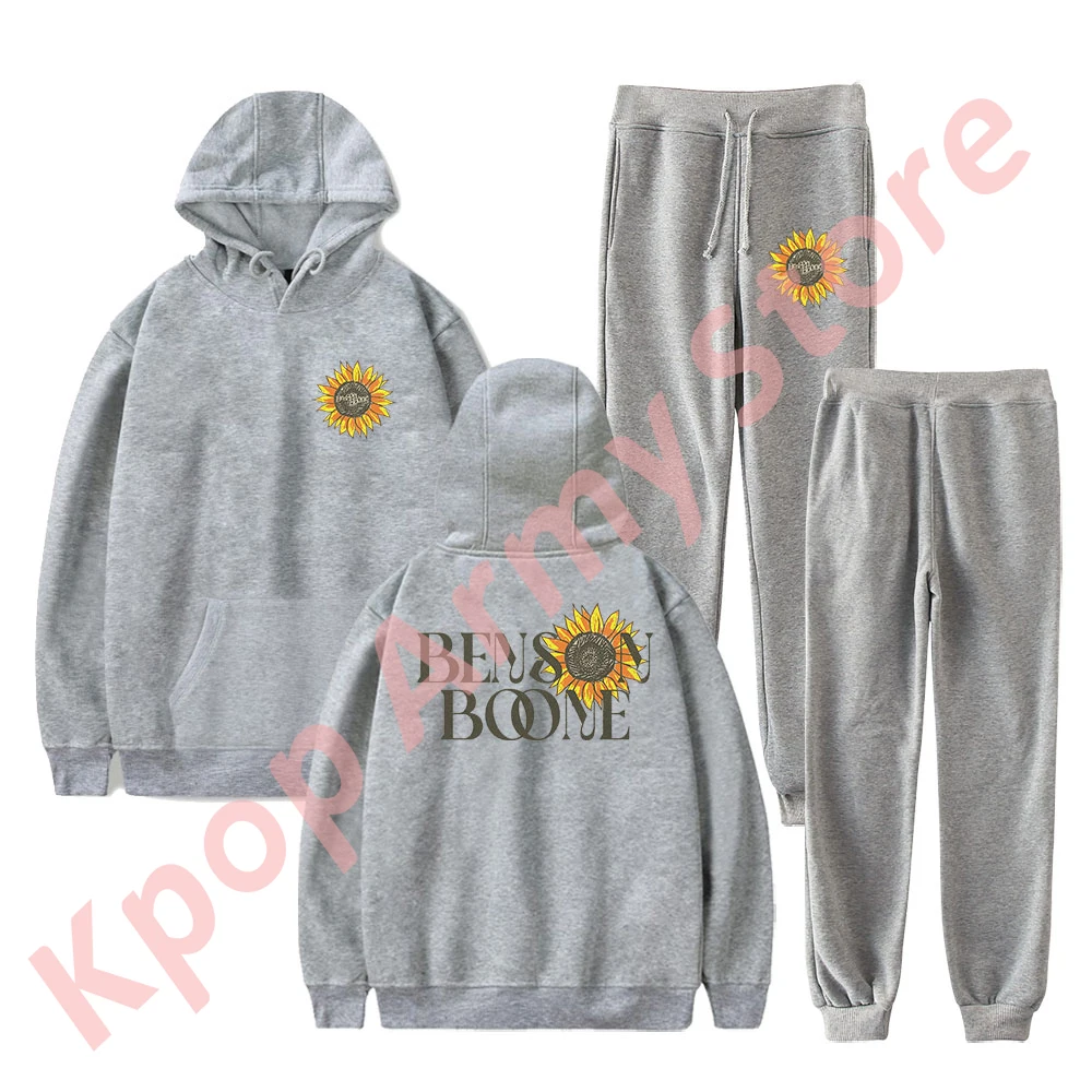 Benson Boone Sunflower Hoodies Set Fireworks and Rollerblades Tour Merch Hooded Unisex Fashion Casual Sweatshirts