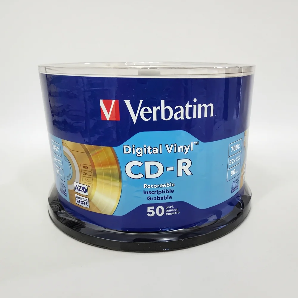 Digital Vinyl AZO CD-R Disc CDR 52X 700MB 80Min 50pcs/pack