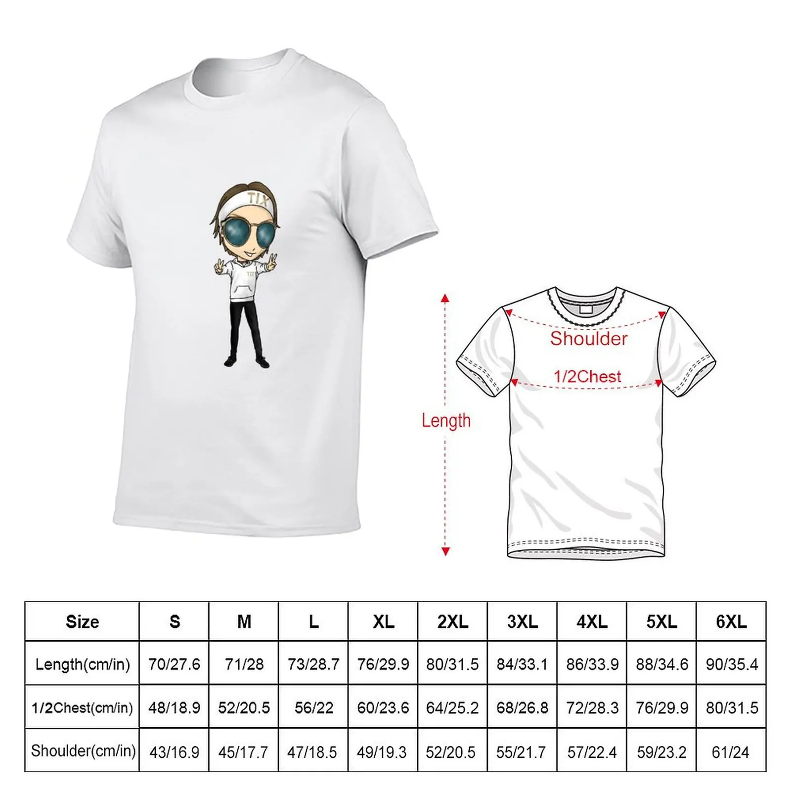 TIX Andreas Haukeland Peace (with sunglasses) Fallen Angel Eurovision 2021 Norway T-Shirt