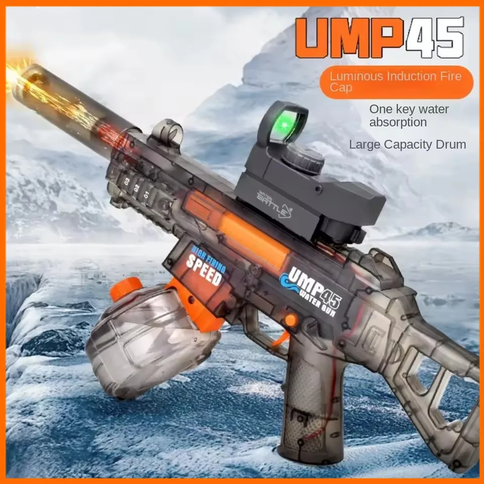 Pistole ad acqua elettriche per adulti Potente schizzo automatico Aspirazione d'acqua Blasters Estate Giocattolo da spiaggia all'aperto per regalo per bambini