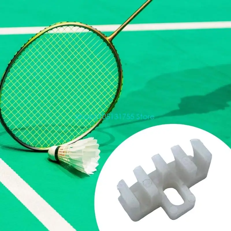 K0EF Compact Badminton Frame Protector for Stringing Use, ABS Oval Support Piece with Four-Point Shape and Easy Storage