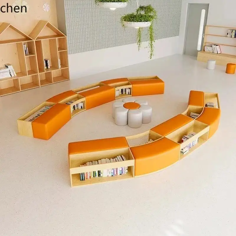 HXL Library Solid Wood Bookshelf Sofa Activity Room Drawing Room Rest Area