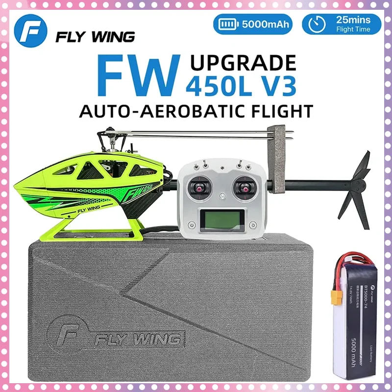 Flywing FW450l V3 Rc Helicopters Toys 6ch Adults Remote Control Helicopter Model PNP RTF 3D GPS Automatic Return RC Helicopter