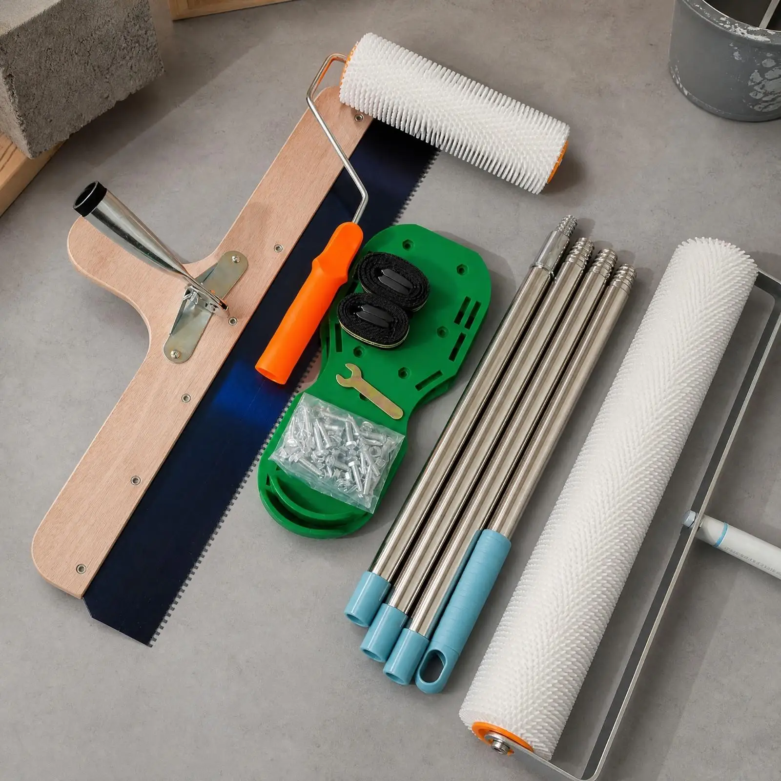 20-inch-stake-roller-with-wooden-handled-easy-to-use-self-smoothing-floor-application-tool-set-for-construction-workers-diy