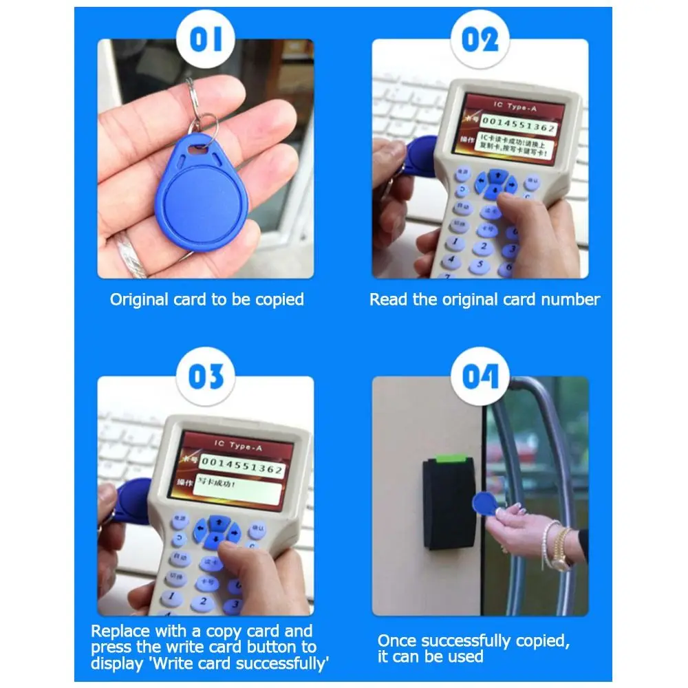 UID mutável regravável acesso controle cartão, ABS impermeável keyfobs, chaveiro segurança suprimentos, 13,56 MHz NFC, 10pcs