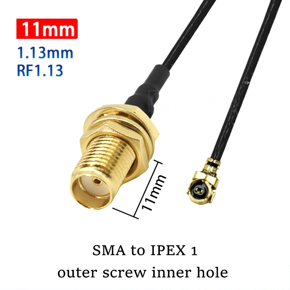 5PCS IPX 1 to SMA Female/Male RF Coaxial Pigtail Cable - Low Loss RG1.13 WiFi Antenna Extension for Routers/Drones/IoT