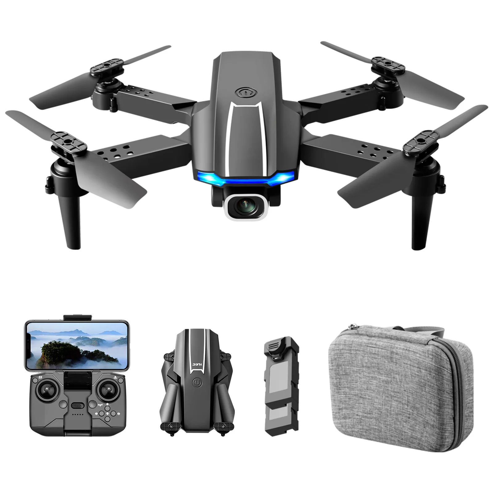 

RC Drone with Camera 4K Dual Camera RC Quadcopter with Function Trajectory Flight Gesture Control Storage Bag rc Quadcopter
