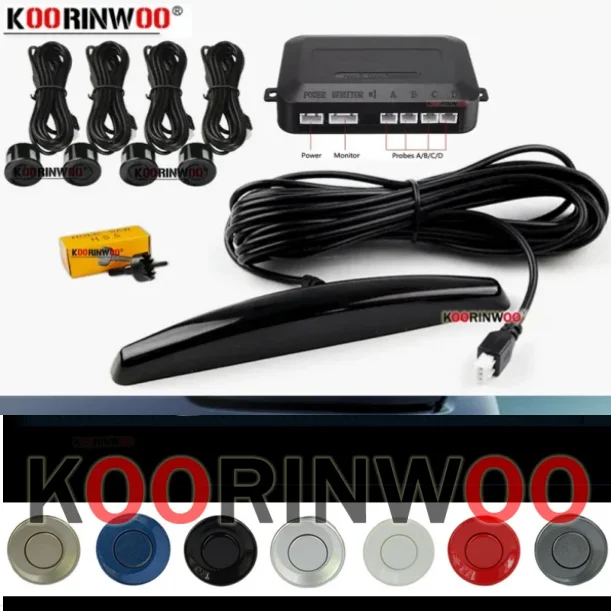 Cars LED Display Parking Sensors Multicolor Set 4 System Vechile Blind Spot Reverse Radar Koorinwoo Parktronic Sensors For Auto