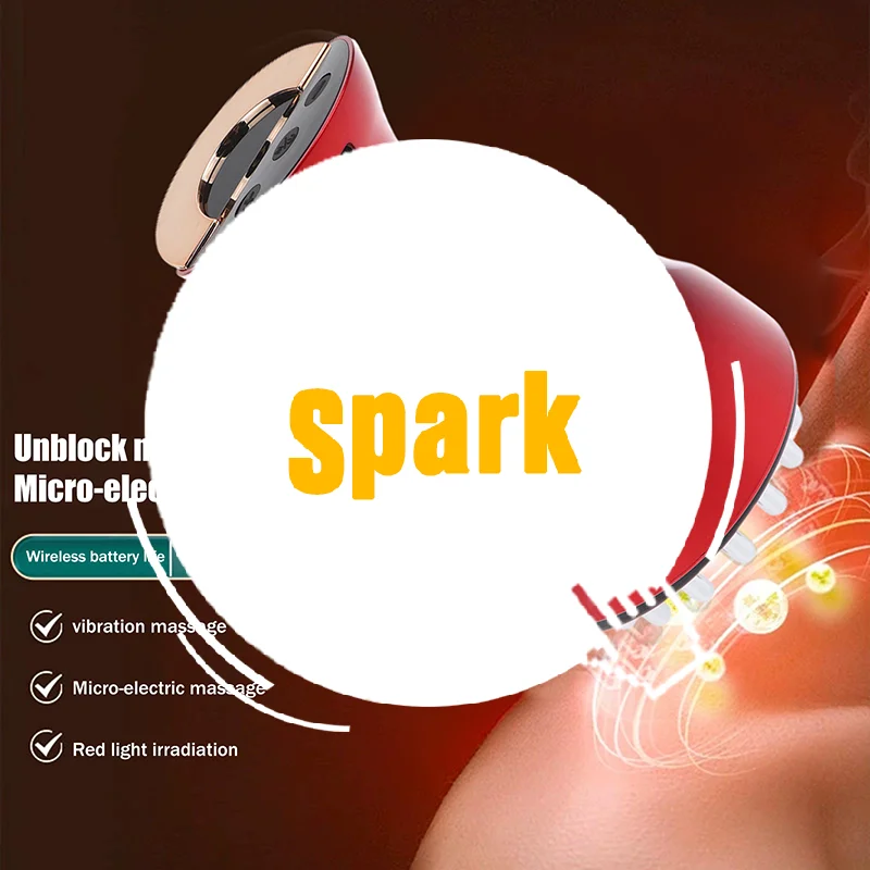 

Электрическая щетка-меридиан, антицеллюлитный массажер для тела Гуа Ша, вибрирующий микротоковый горячий компресс, соскабливание, лимфодренаж, уход