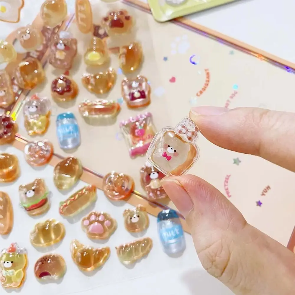 Funny Cute 3D Decor Stickers Aesthetic Kawaii Candy Animal Drop Sticker Diary Album DIY Toy Stickers Gift