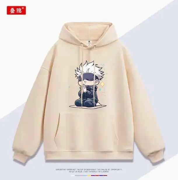 

Anime Jujutsu Kaisen Satoru Gojo Hooded Hoodie Cosplay Autumn Winter Men Women Coat Loose Jacket Tops anime