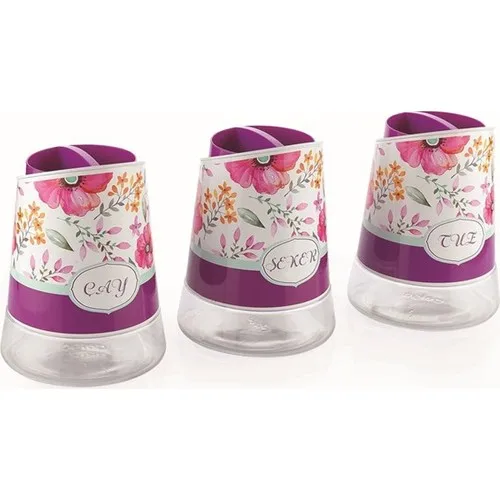 Schafer 3 Piece Nesting Jar Set Purple