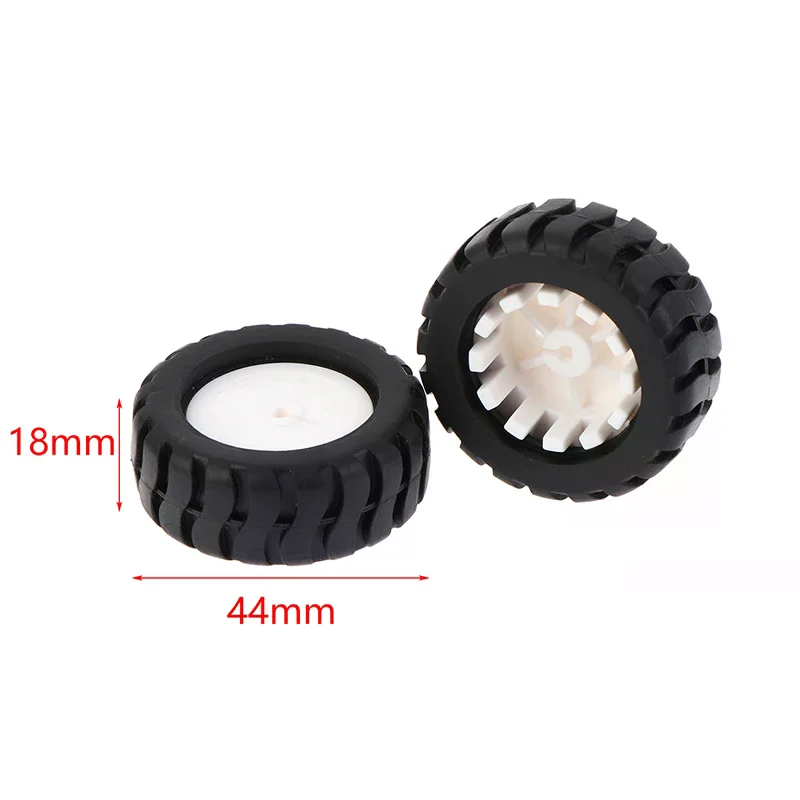2pcs D-Axis Rubber Tire Robot Accessories Tracking Trolley Model Wheel For N20 Motor Car Robot DIY Toys Parts