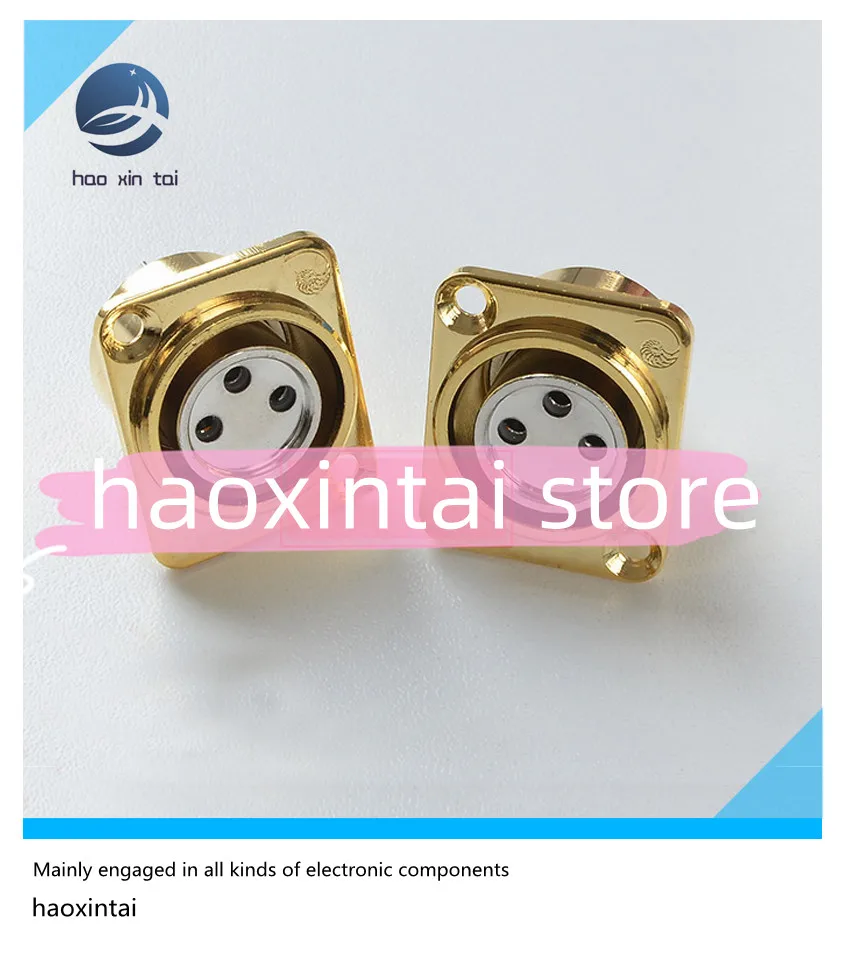 1PCS Cadas CM F XLR high grade gold balanced XLR female socket