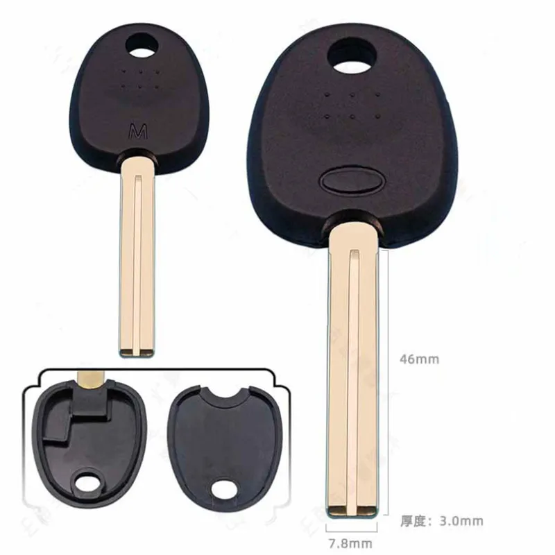 

10 шт., чехол для транспондерного ключа, автоматический пустой чехол для ключей, сменный чехол, подходит для Hyundai IX35 Verna Sonata I30/IX35 без чипа