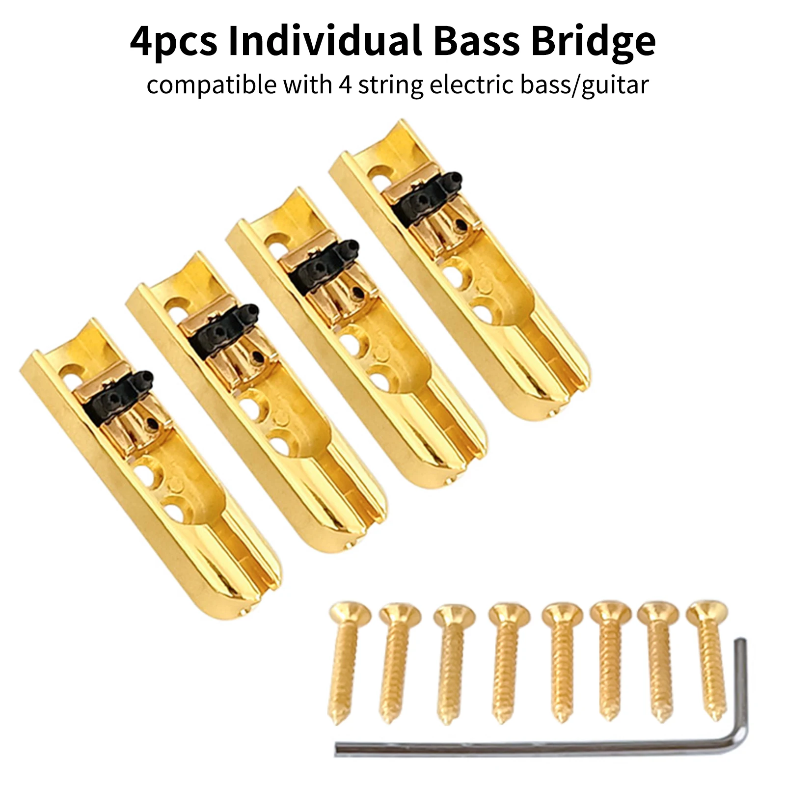 4pc Bass Guitar Bridge Individual Bass Bridge Guitar Bridge Single Individual Tailpiece Single String Bridge Bass Guitar Saddles