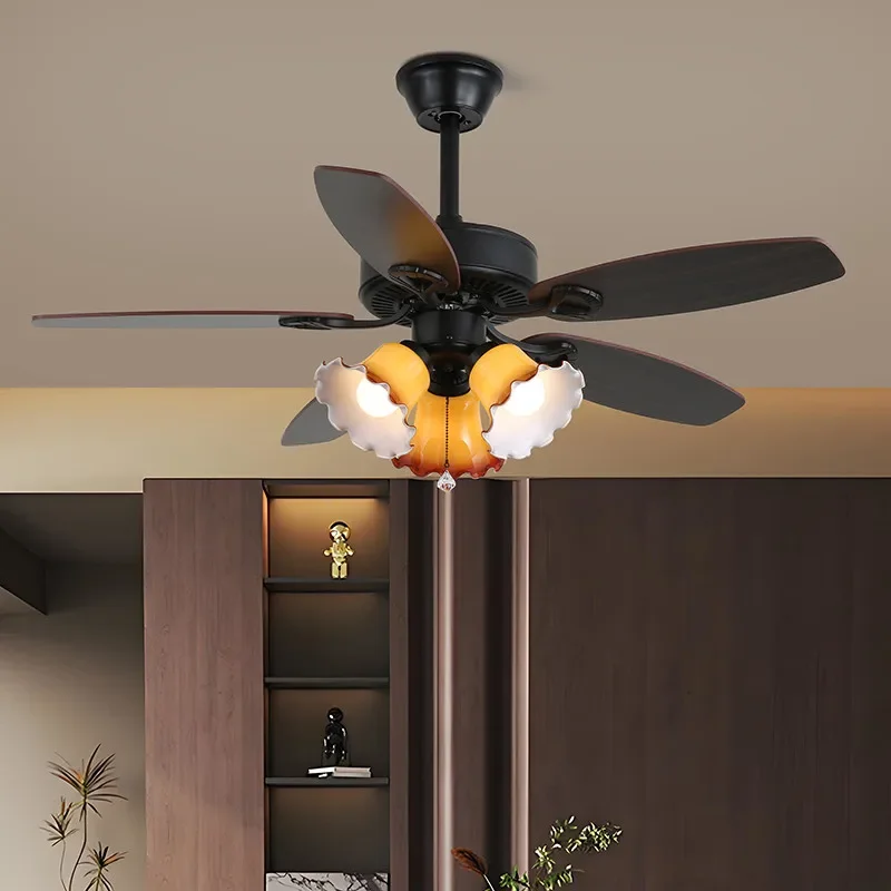 

DORIAN European Luxury Fan Light American Retro LED Living Room Restaurant Bedroom Study Villa Cafe Remote Electric Fan Light