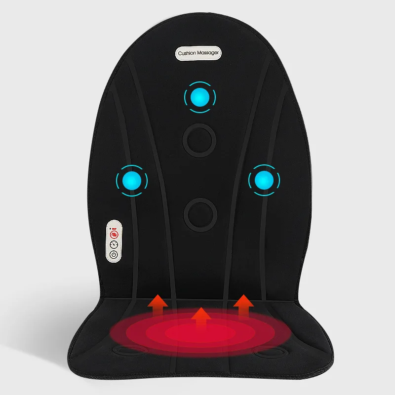 

Vibration Car Seat Massage Cushion with Heating, 3D Shiatsu Seat Cushion Back Massager, Massage Cushion for Car