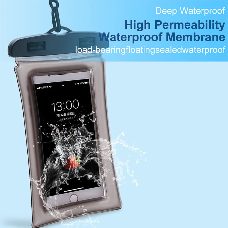 Air Bag Waterproof Bag Phone Case for Swimming Underwater Photography Diving Water Proof Cover Waterproof Mobile Phone Bag