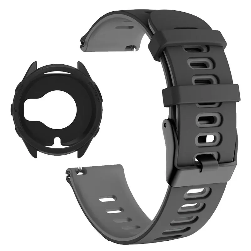 Силиконовый чехол + ремешок для часов Garmin Forerunner 965, защитный чехол от царапин, ремешок для часов на запястье для Garmin 965, мягкий чехол