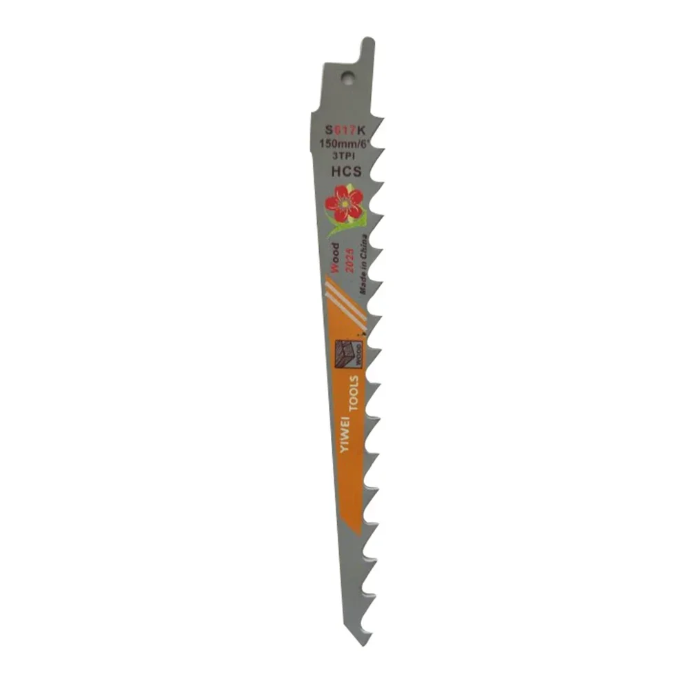 Lama per sega alternativa da 150mm 3 TPI lama per sega a sciabola in acciaio ad alto tenore di carbonio per il taglio di utensili elettrici con lama da taglio in plastica per legno