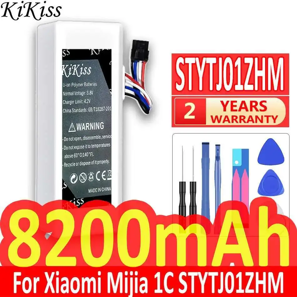 

Батарея робота-пылесоса, надежная мощность, замена премиум-класса для Xiaomi 1C для Mijia STYTJ01ZHM, робот-пылесос, швабра, 8200 мАч