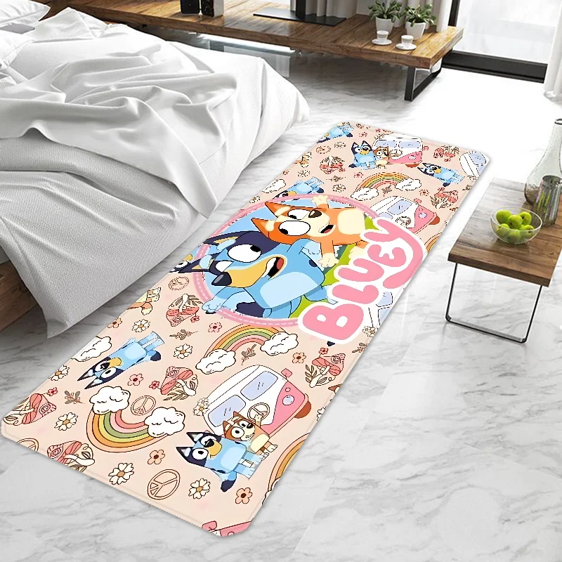 

Cartoon B-Blueys Bandit-Chilli Entrance Doormat Non-slip Washable Kitchen Carpet Living Room Hallway Rugs Door Mats Bat