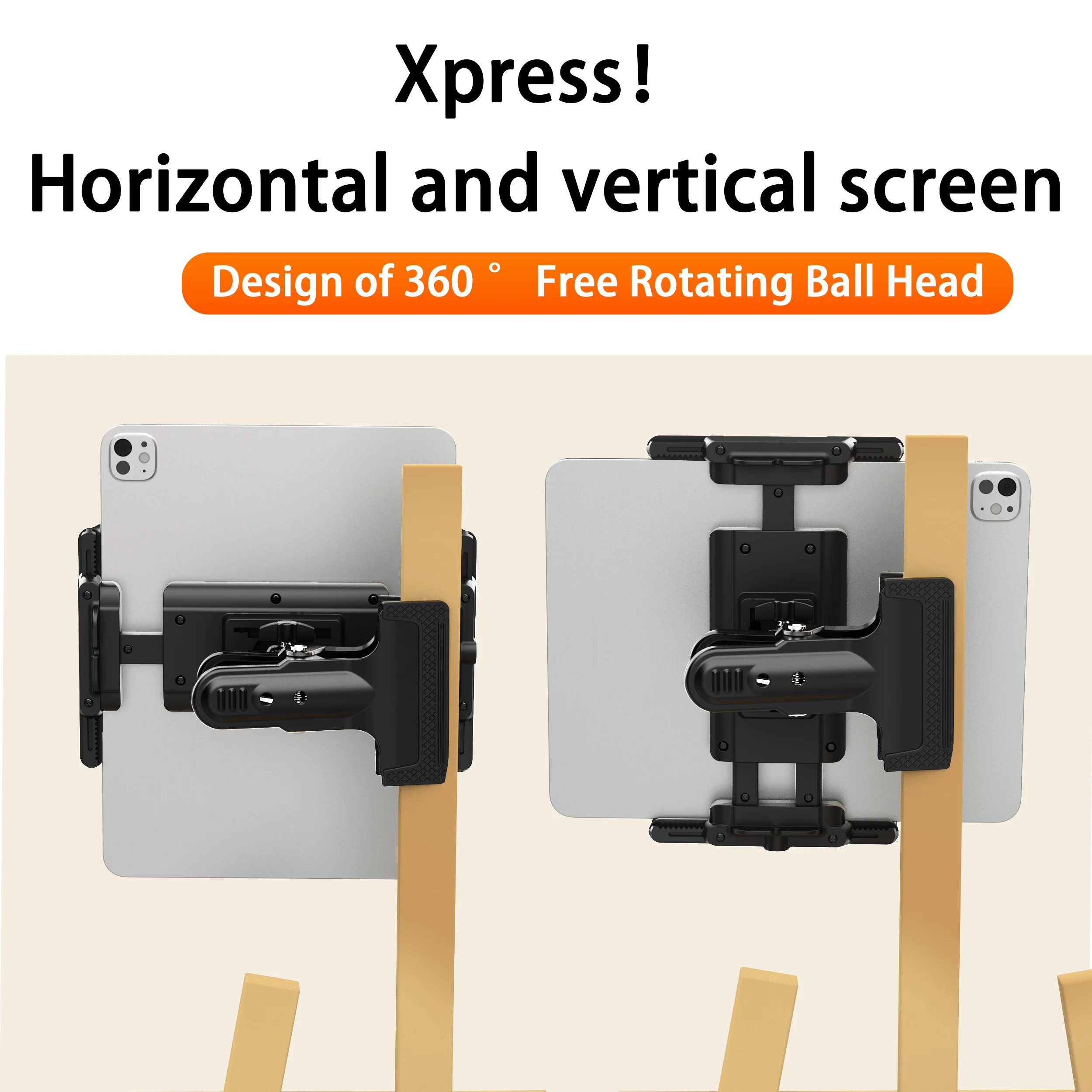 مشبك حامل للهاتف/الكمبيوتر اللوحي معدني عالمي، مناسب لسطح المكتب/الطاولة/الحامل الفني، مناسب للبث المباشر ومكالمات الفيديو