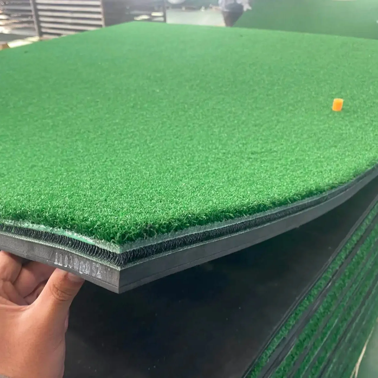 High Elastic 3D Hitting Mats with Hard Rubber Heavy Duty Golf Driving Range Mats 150cm*150cm 15mm Nylon Turf
