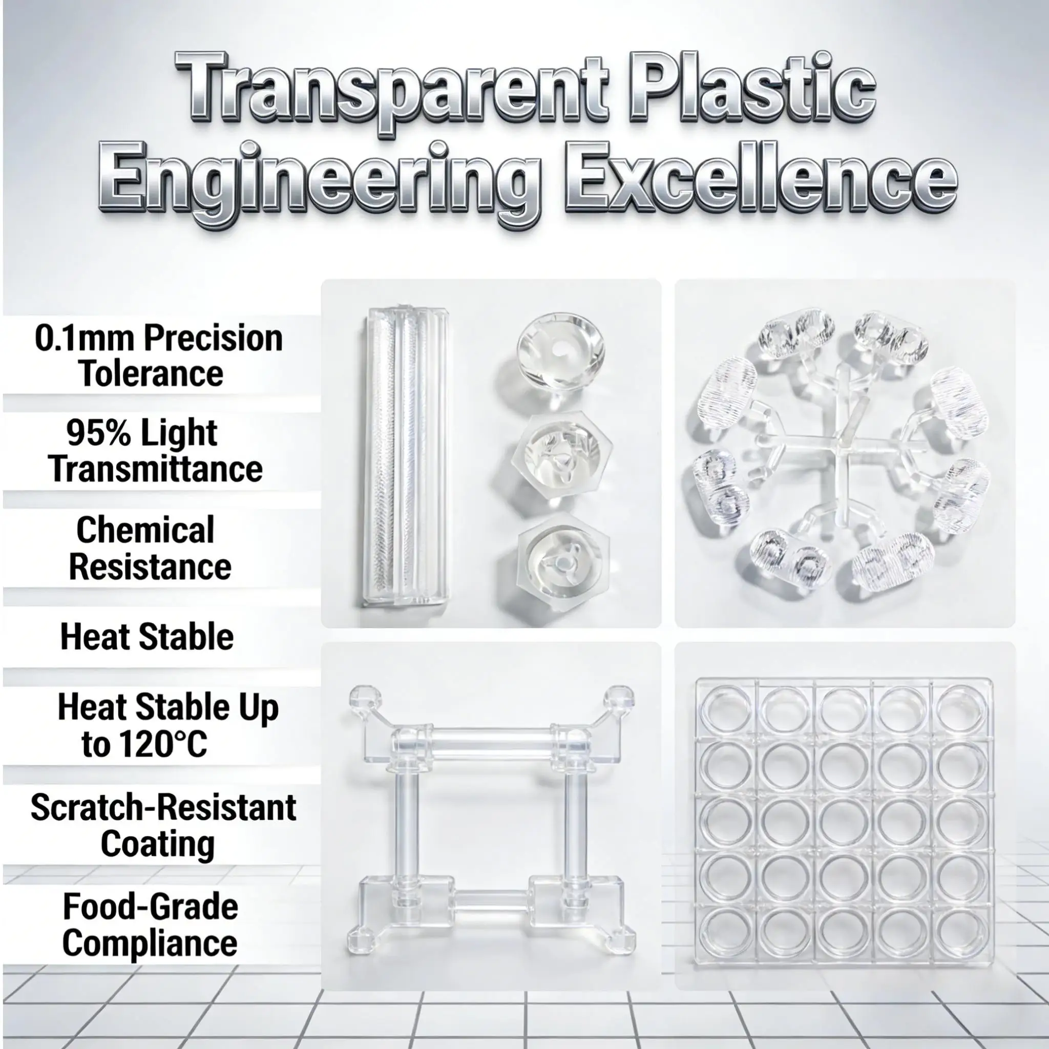Custom transparent plastic Plastic Parts Injection Molding Service PA+GF Nylon POM PET PE ABS Plastic Injection Moulded Parts