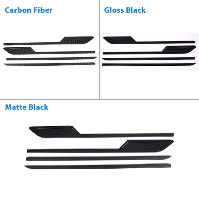 For Toyota Tundra 2022 2023 Exterior Accessories ABS Carbon Fiber Side Door Body Molding Strip Decoration Cover Trim Car Styling