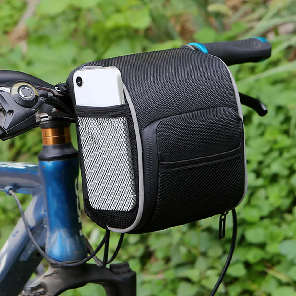 

Bike Front Frame Bag Waterproof Pouch 600D Oxford Cloth Lightweight Sealed Design Outdoor Cycling Bike Bag Storage Solution
