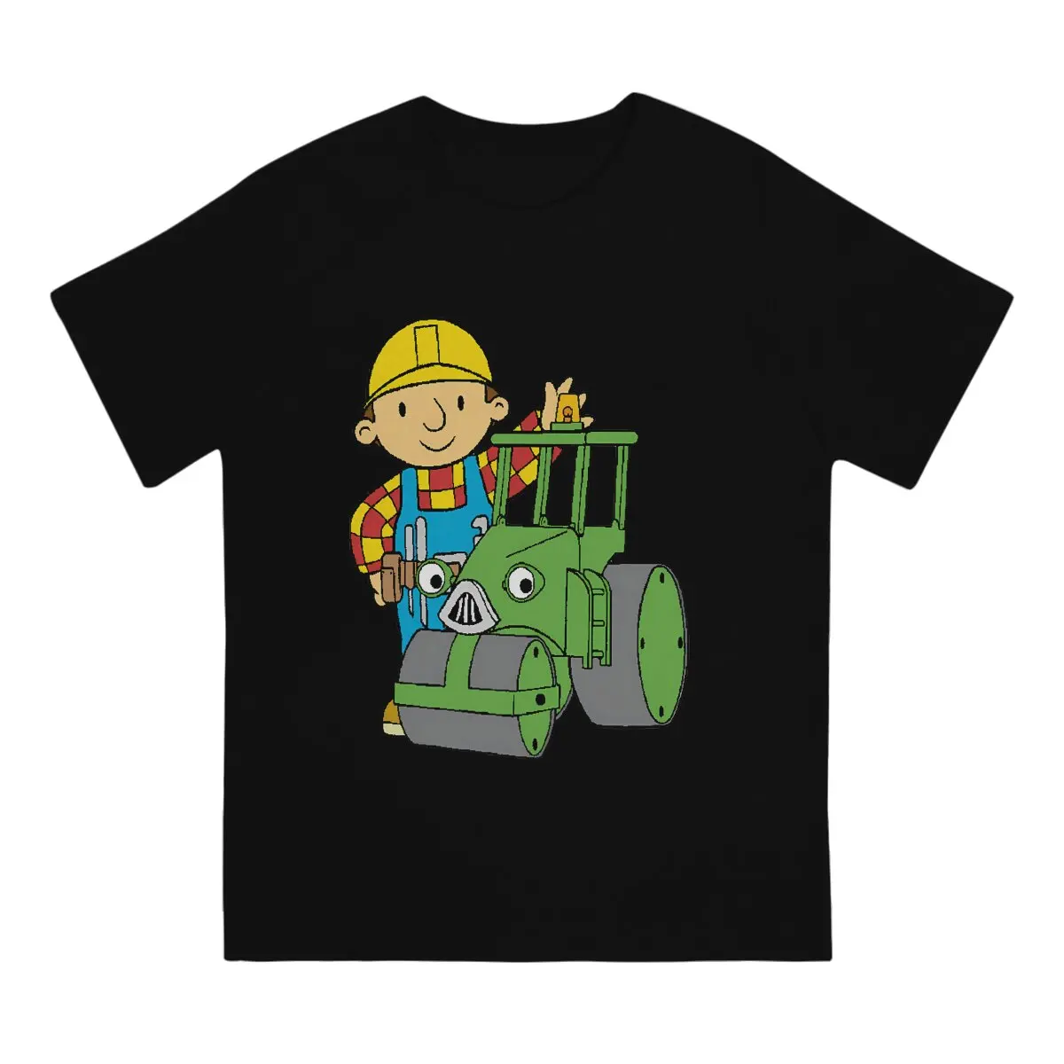 Bob The Builder Newest TShirt for Men Machines Friends Round Neck Pure Cotton T Shirt Personalize Gift Clothes OutdoorWear