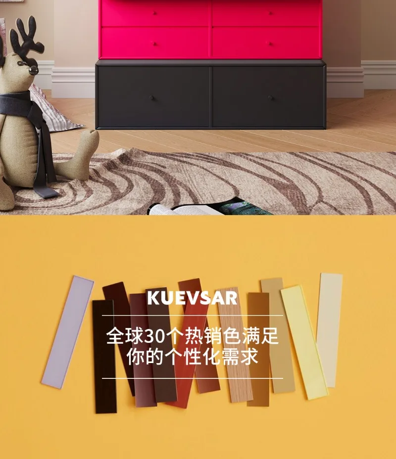 Bucket cabinet, dopamine panda stacking cabinet, cream wind, entrance cabinet against the wall