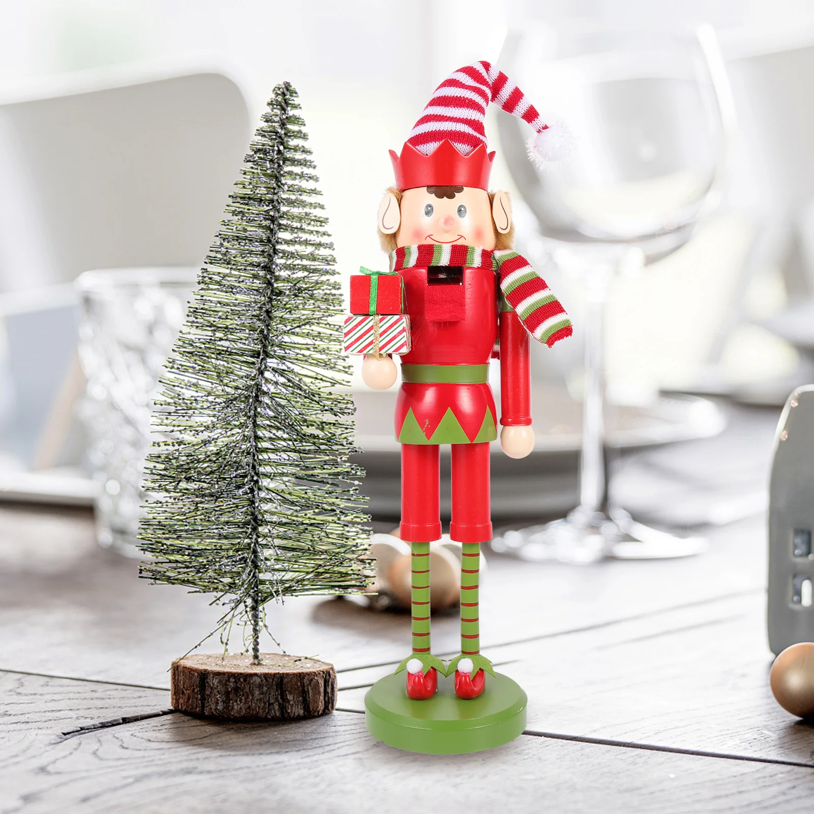 

Desktop Xmas Nutcracker Decoration Wooden Craft Christmas Ornament Home Office Decor Xmas Wood Nutcrackers Christmas Nutcrackers