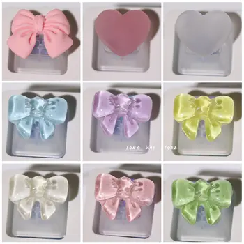 أنيمي الكرتون شفافة الوردي الأرجواني القوس لطيف ESC Keycap فتاة هدية ل الكرز MX التبديل لعبة الخلفية غطاء لوحة المفاتيح الميكانيكية