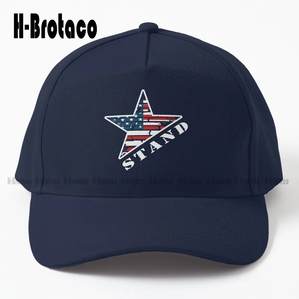 American Flag Grunge Star Stand Baseball Cap Baseball Cap Organizer Cotton Outdoor Simple Vintag Visor Casual Caps Denim Hats