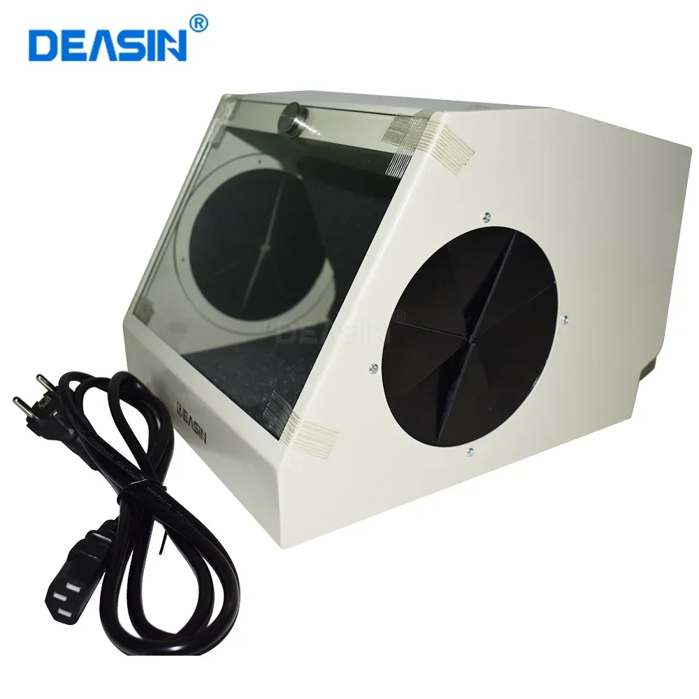 DEASIN Dental Grinding Polishing Box Lapping Protector Sandblasting Dust-proof Case Dental Sandblaster Dust Collector