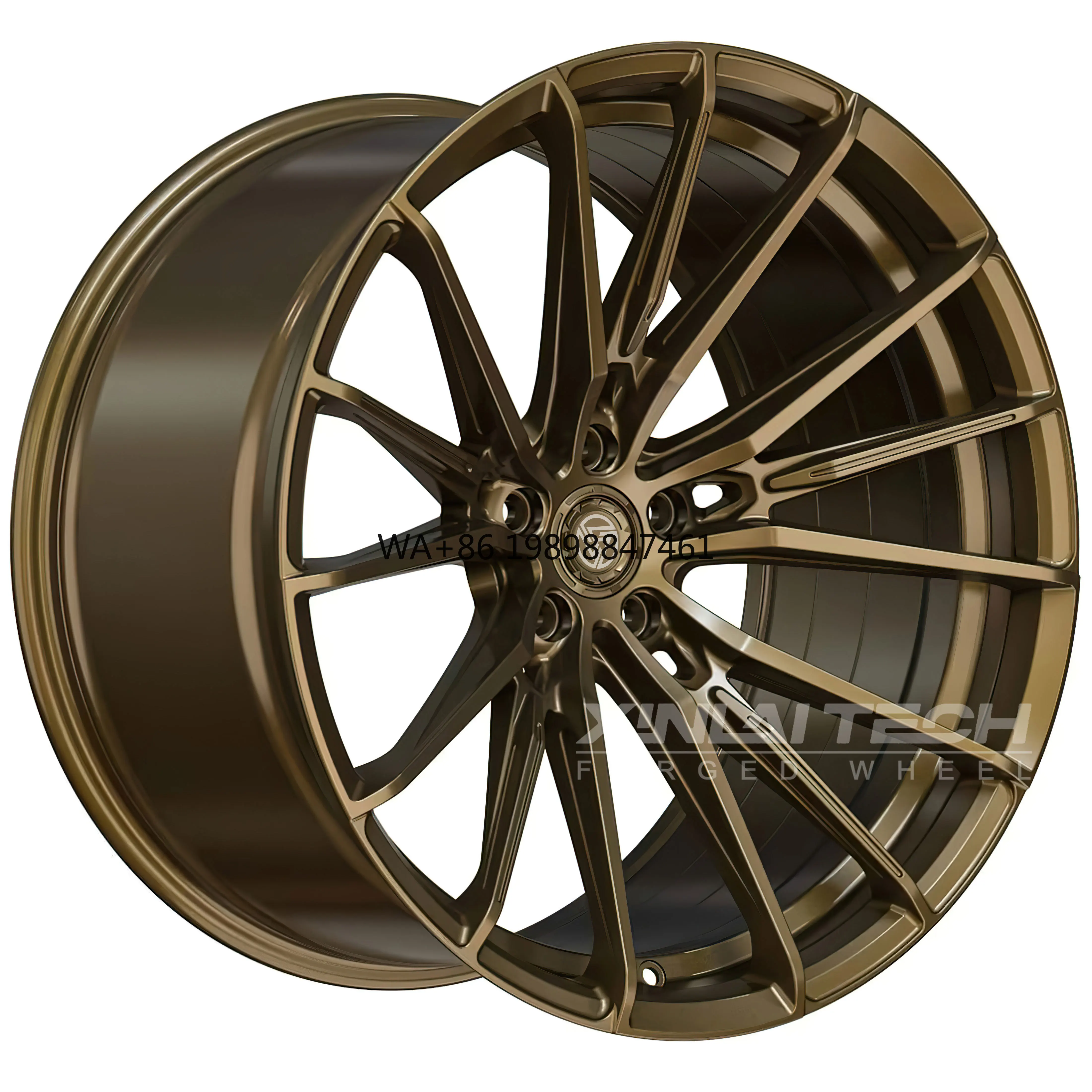 

XL 1-piece Deep Concave Satin Bronze Forged Wheel Custom Made 5x112 5x120 5x114.3 Wheels 17 18 19 20 2122 23 Inch Car Rims Wheel