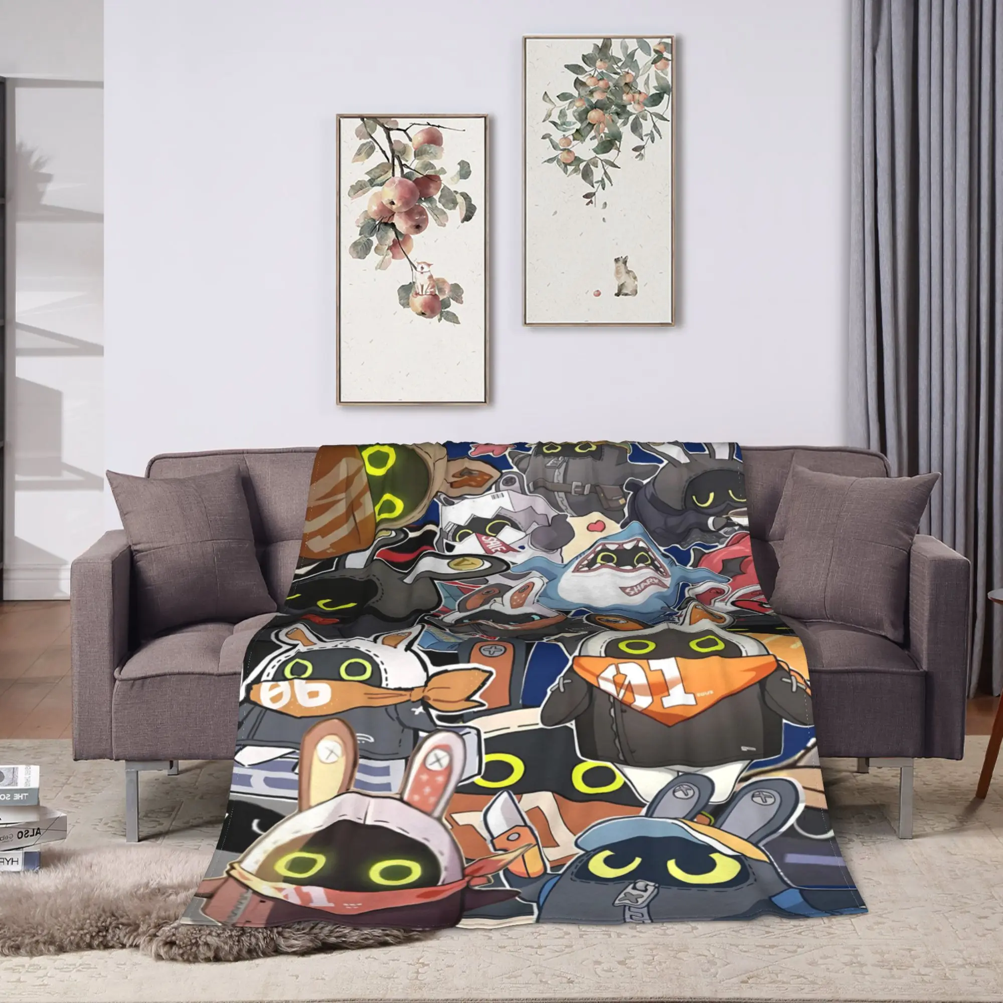 Bangboo Zenless Zone Zero Anime Plush Blanket Flannel Throw Blanket For Outdoor Super Soft Customized Quality Bedspread
